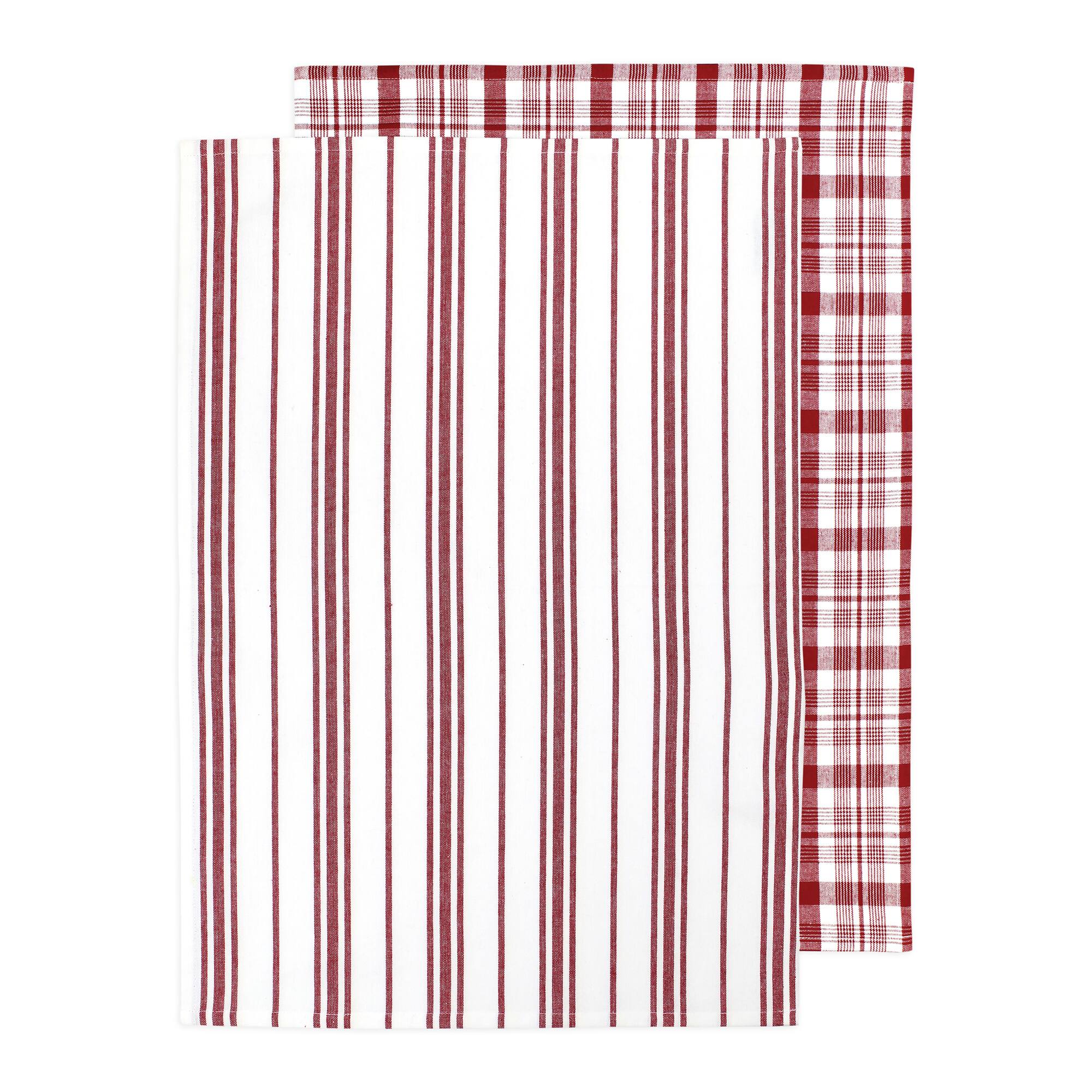 MUkitchen Cabernet Farmhouse Tea Towels, 2ct.